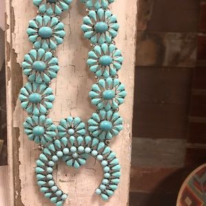 Turquoise Squash Blossom Necklace